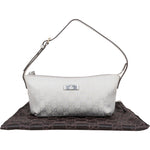 Gucci Silver Monogram GG Pochette Handbag - vintageandkickz