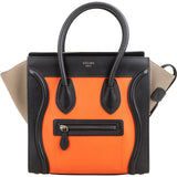 Céline Tricolor Leather Luggage Handbag