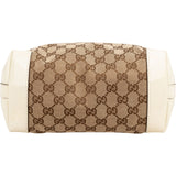 Gucci Monogram GG Canvas Patent Leather Bamboo Kids Handbag