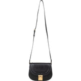 MCM Visetos Monogram Embossed Leather Patricia Saddle Crossbody Bag