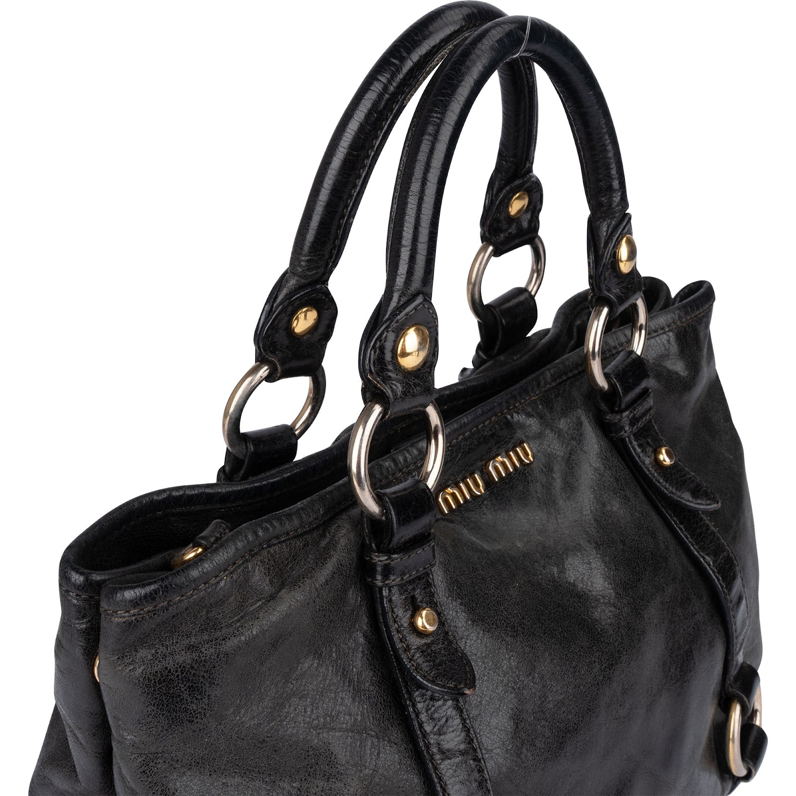 Miu Miu Vitello Lux Handbag - vintageandkickz