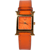Hermès Gold Tone Heure H HH1.201 Women Watch xx läuft nicht - vintageandkickz