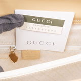 Gucci Beige Patent Leather Bamboo Tote Handbag