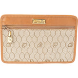 Christian Dior Monogram Honeycomb Canvas Clip Pouch Clutch