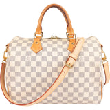 Louis Vuitton Monogram Damier Azur Canvas Speedy 30 Bandoulière Handbag