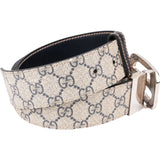 Gucci Multicolor Leather GG Supreme Canvas Reversible G Buckle Belt (80/32)