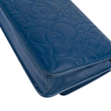 Chanel Embossed Leather Camellia Wallet On Chain Crossbody Bag