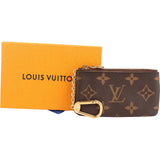 Louis Vuitton Monogram Canvas Key Pouch Wallet Pochette Cles M62650