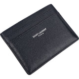 Saint Laurent Grain de Poudre Leather Card Holder Wallet