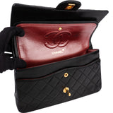 Chanel Quilted Lambskin Medium 24K Gold Double Flap Shoulder Bag