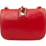 Valentino Garavani Red Leather Rockstud Small Crossbody Bag
