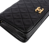 Chanel Quilted Lambskin 24K Gold Single Flap Shoulder Bag
