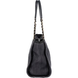 Chanel Bleu Tweed Deauville Tote Shoulder Bag