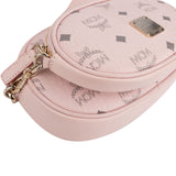 MCM Pink Leather Visetos Aren Belt Detachable Pouch Crossbody Bag