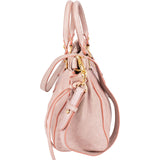 Miu Miu Vitello Lux Leather Gathered Drawstring Satchel Handbag