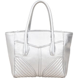 Miu Miu Metallic Leather Quilted Tote Handbag