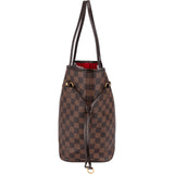 Louis Vuitton Monogram Damier Ebene Neverfull MM Shoulder Bag - vintageandkickz