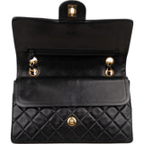 Chanel Quilted Lambskin Medium 24K Gold Double Flap Shoulder Bag