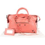 Balenciaga Pink Leather City Handbag