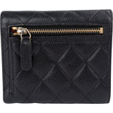 Chanel Quilted Caviar Leather Classic Small Flap Wallet