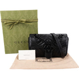 Gucci Matelassé Leather GG Black Marmont Mini Shoulder Crossbody Bag