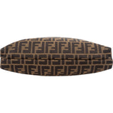 Fendi Monogram FF Zucca Canvas Diagonal Triangle Zip Large Shoulder Bag