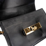 Celine Black Leather Triomphe Shoulder Bag
