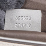 Gucci Metallic Silver Leather Crystal GG Broadway Clutch