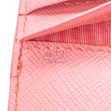 Prada Pink Saffiano Leather Wristlet Wallet Pouch Bag