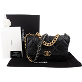 Chanel 19 Quilted Lambskin Leather Jumbo Single Flap Crossbody Bag