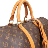 Louis Vuitton Monogram Canvas Keepall 55 Bandoulière Travel Bag