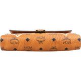 MCM Monogram Patricia Visetos Studded Heart Wallet On Chain Crossbody Bag