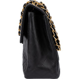 Chanel Quilted Lambskin 24K Gold Maxi Single Flap Crossbody Bag
