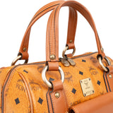 MCM Monogram Visetos Boston Pocket Handbag