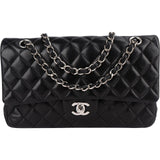 Chanel Quilted Lambskin Medium Double Flap Shoulder Bag