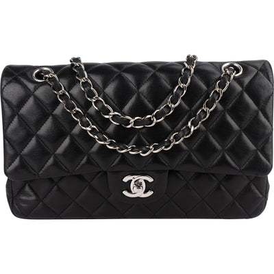Chanel Quilted Lambskin Medium Double Flap Shoulder Bag