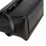 Celine Black Grained Calfskin Belt Handbag