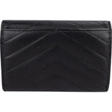 Yves Saint Laurent Grain de Poudre Quilted Leather Envelope Wallet