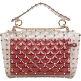 Valentino Garavani PVC Rockstud Spike Flap Crossbody Handbag
