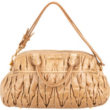 Miu Miu Matelassé Vitello Lux Leather Bowler Coffer Handbag