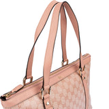Gucci Monogram GG Coated Canvas Pink Abbey Tote Shoulder Bag