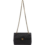 Chanel Quilted Lambskin 24K Gold Single Flap Shoulder Bag