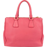 Prada Pink Leather Galleria Double Zip Tote Handbag - vintageandkickz