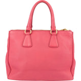 Prada Pink Leather Galleria Double Zip Tote Handbag - vintageandkickz