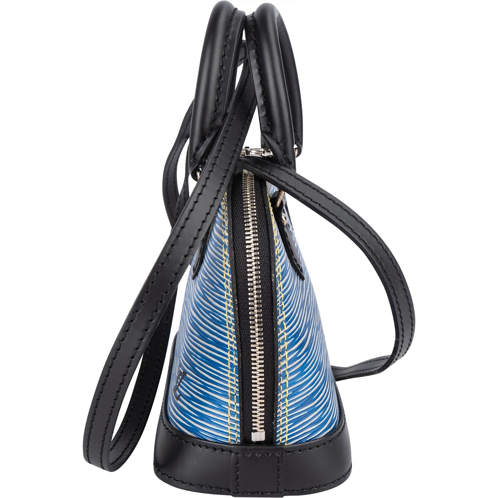 Louis Vuitton Blue Epi Leather Alma Nano Crossbody Bag - vintageandkickz