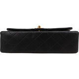 Chanel Quilted Lambskin Small 24K Gold Double Flap Shoulder Bag