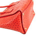 Prada Ostrich Leather Twin Pocket Tote Handbag