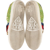 Gucci Green Leather Lace Ace Sneaker Crystal Bow Sneakers (35)