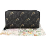 Gucci Monogram GG Supreme Canvas Tigers Print Zip Around Wallet
