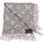 [🔄️B06 / F37] Louis Vuitton Wool Monogram Teddy Reykjavik Schal Scarf - vintageandkickz